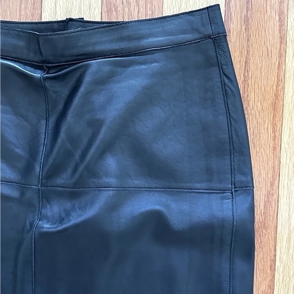 CHIC ISAAC MIZRAHI for TARGET BUTTER SOFT BLACK GENUINE LEATHER PENCIL SKIRT 10 - Picture 2 of 5